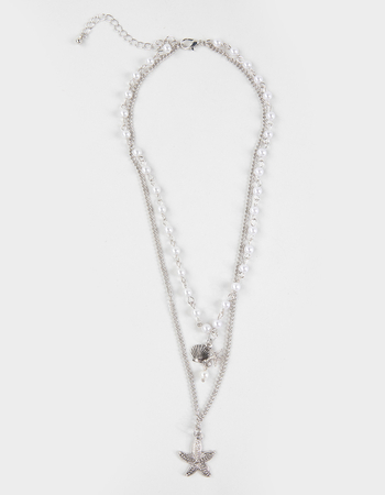 FULL TILT Layered Shell Beaded Necklace Primary Image