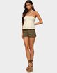 EDIKTED Layered Linen Look Babydoll Halter Top image number 4