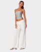 EDIKTED Maxeen Shiny Gathered Tube Top image number 3