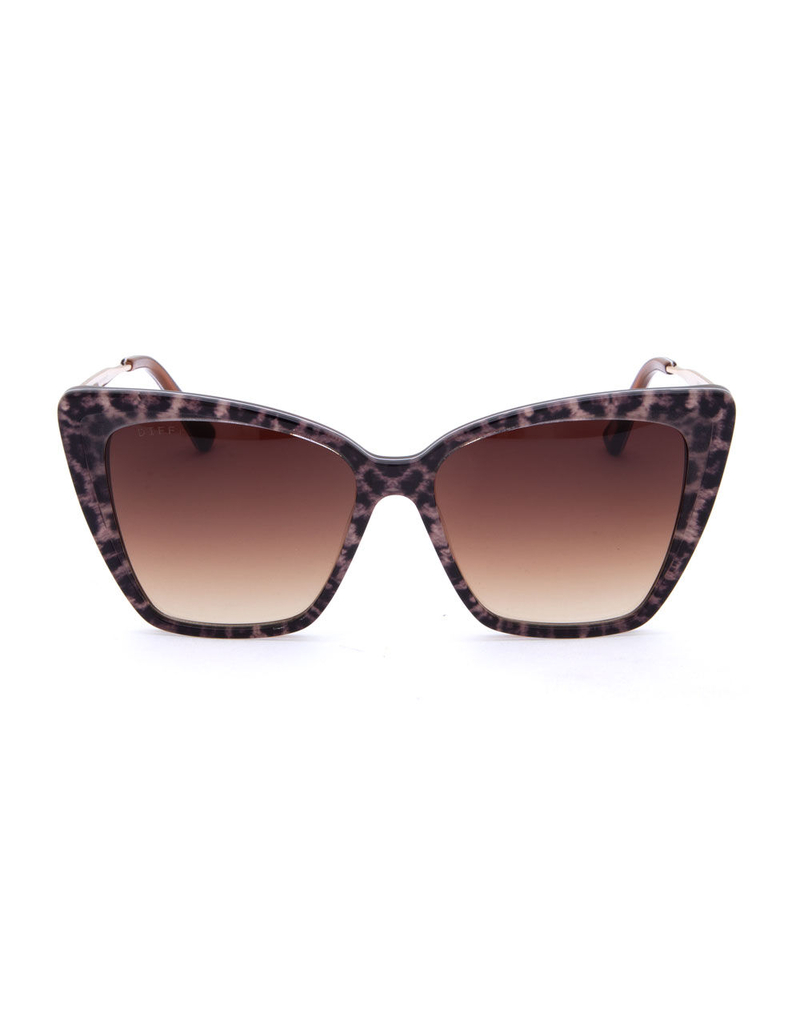 DIFF EYEWEAR Becky II Leopard Tortoise & Brown Sunglasses image number 1