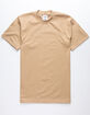 SHAKA WEAR Heavyweight Mens Khaki T-Shirt image number 1