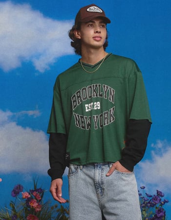 RSQ Mens Mesh Long Sleeve 2fer Jersey Primary Image