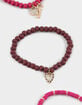 FULL TILT 6 Pack Beaded/Heart/Locket/Key Chain Bracelet image number 2