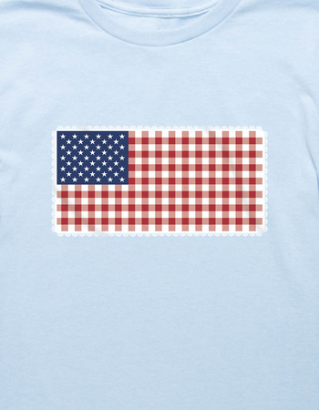 FLAG Gingham And Lace Unisex Kids Tee Alternative Image