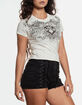 AFFLICTION Wash Womens Baby Tee image number 4