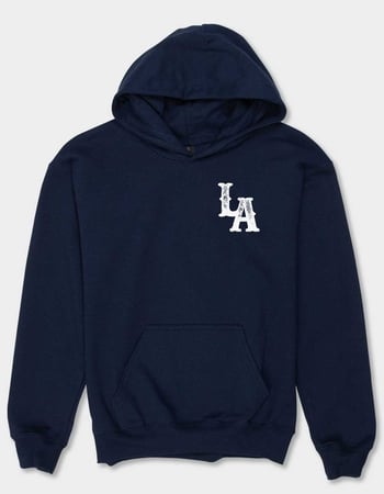 LOS ANGELES Baseball Distressed Unisex Kids Hoodie Alternative Image