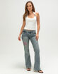 WEST OF MELROSE Womens Rhinestone Bootcut Jeans image number 6