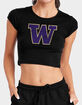 THE UNIVERSITY OF WASHINGTON Distressed Primary Logo Womens Baby Rib Tee image number 1
