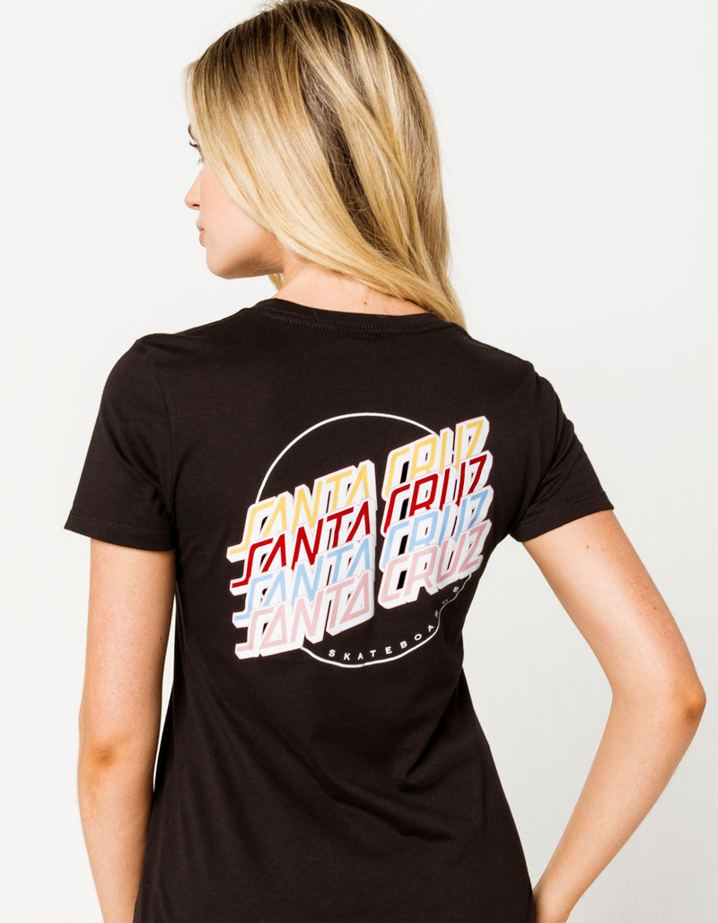 SANTA CRUZ Multi Strip Filled Black Womens Tee image number 0