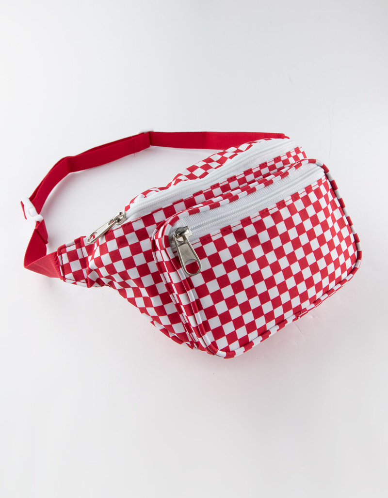 Mini Checker Red & White Fanny Pack image number 0