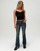RSQ Womens Button Front Lace Trim Cami image number 2