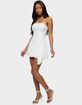 EDIKTED Elaia Asymmetric Strapless Lace Mini Dress image number 4