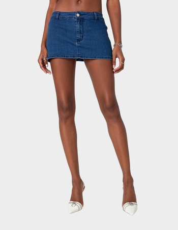 EDIKTED Sydnie Denim Micro Skort Primary Image