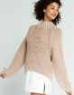 FREE PEOPLE Mock Neck Womens Tan Sweater image number 1