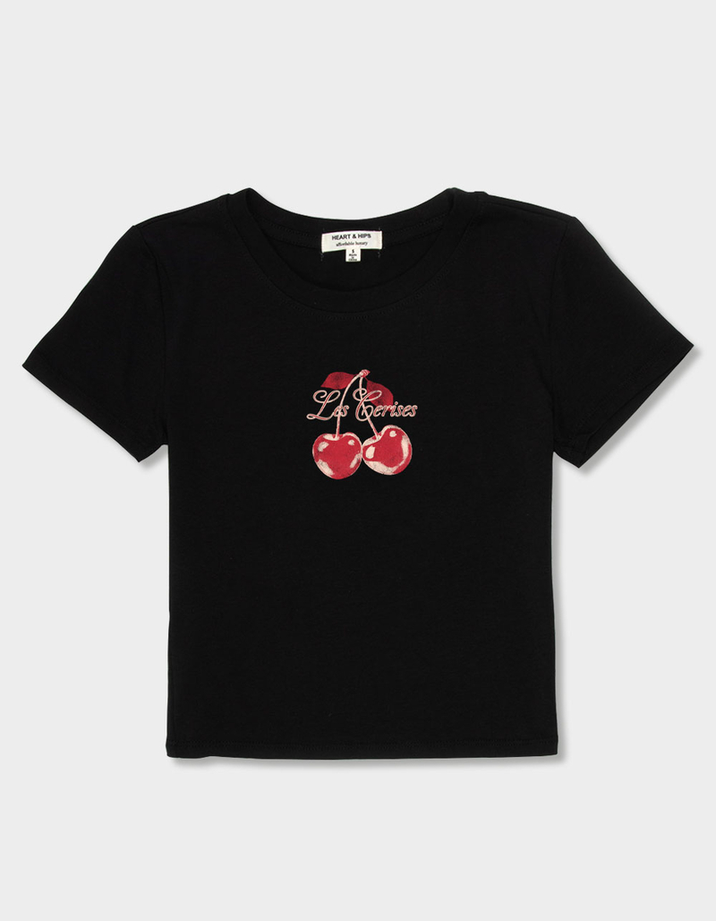 CHERRIES Les Cerises Womens Baby Tee image number 1