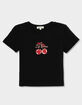 CHERRIES Les Cerises Womens Baby Tee image number 2