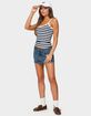 EDIKTED Bailee Striped Ribbed Tank Top image number 4