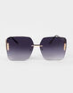 RSQ Rimless Square Gradient Sunglasses image number 2