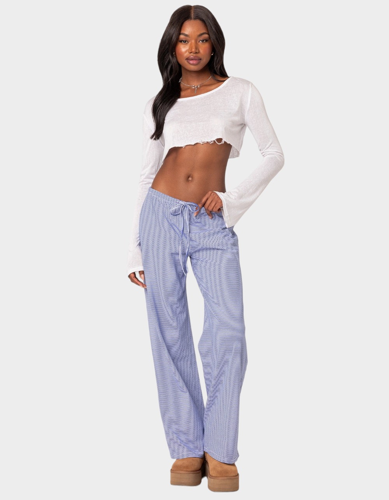 EDIKTED Olivia Striped Loose Fit Pants image number 3