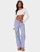 EDIKTED Olivia Striped Loose Fit Pants image number 4