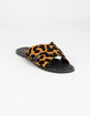 QUPID Criss Cross Womens Leopard Sandals image number 1