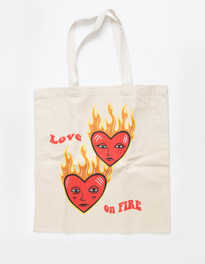 FULL TILT Love On Fire Tote Bag image number 1