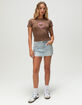 FULL TILT Flaming Heart Womens Baby Tee image number 6