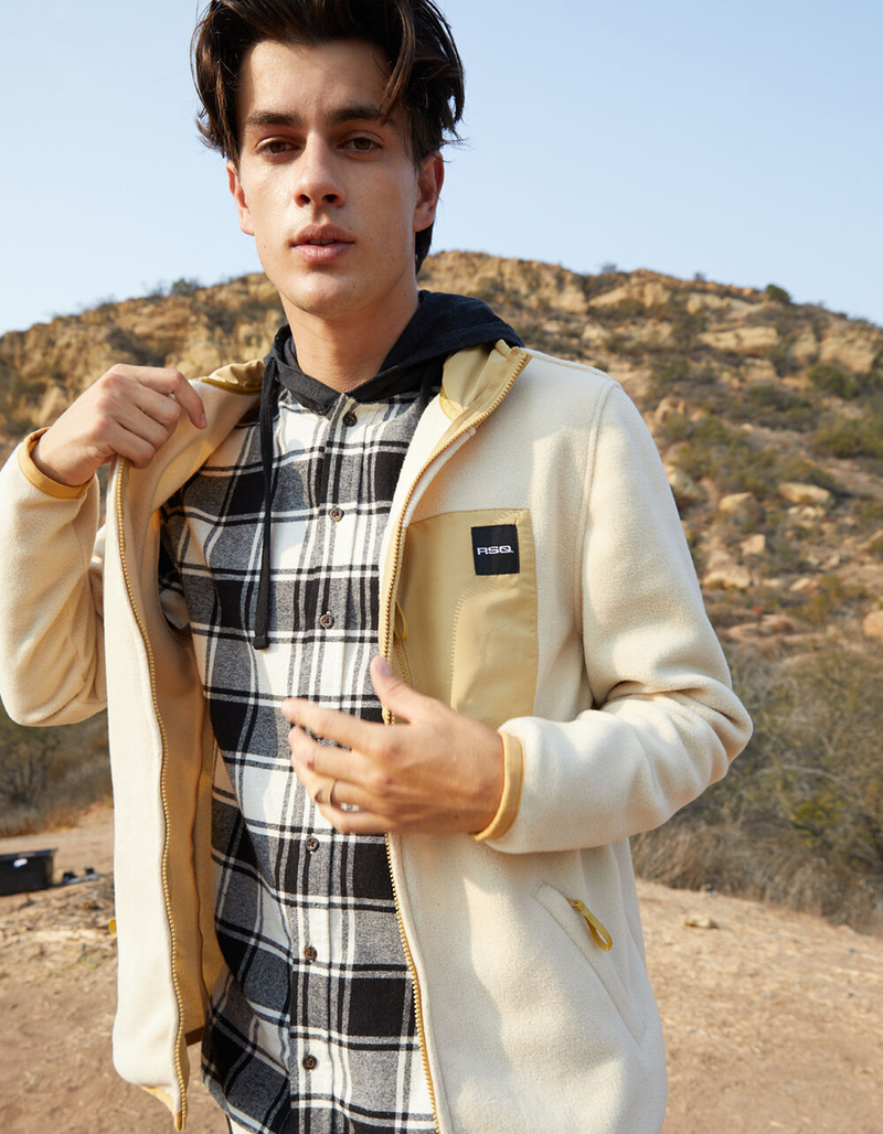 RSQ Solid Mens Polar Fleece Sweatshirt image number 0