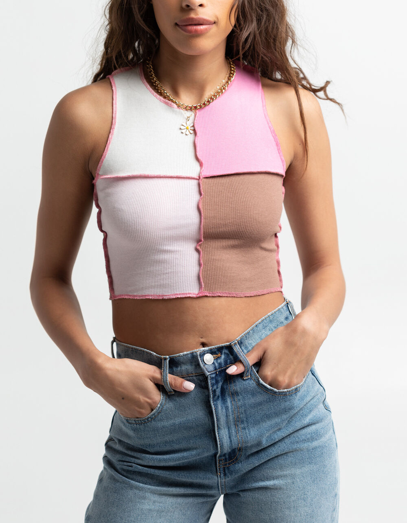 FULL TILT Color Blocked Womens Tank Top image number 0
