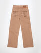 VON DUTCH High Rise Frayed Pocket Girls Wide Leg Jeans image number 1