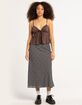 RSQ Womens Low Rise Ditsy Midi Skirt image number 6