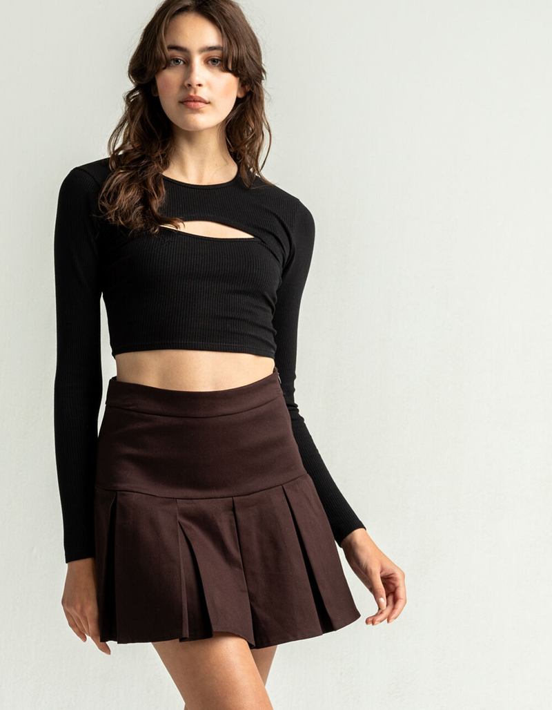 FULL TILT Brown Tennis Skirt image number 0