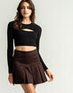 FULL TILT Brown Tennis Skirt image number 1