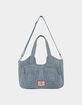TRUE RELIGION Horseshoe Stitch Denim Satchel Bag image number 4