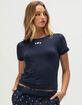 FULL TILT Embroidered Womens Baby Tee image number 1