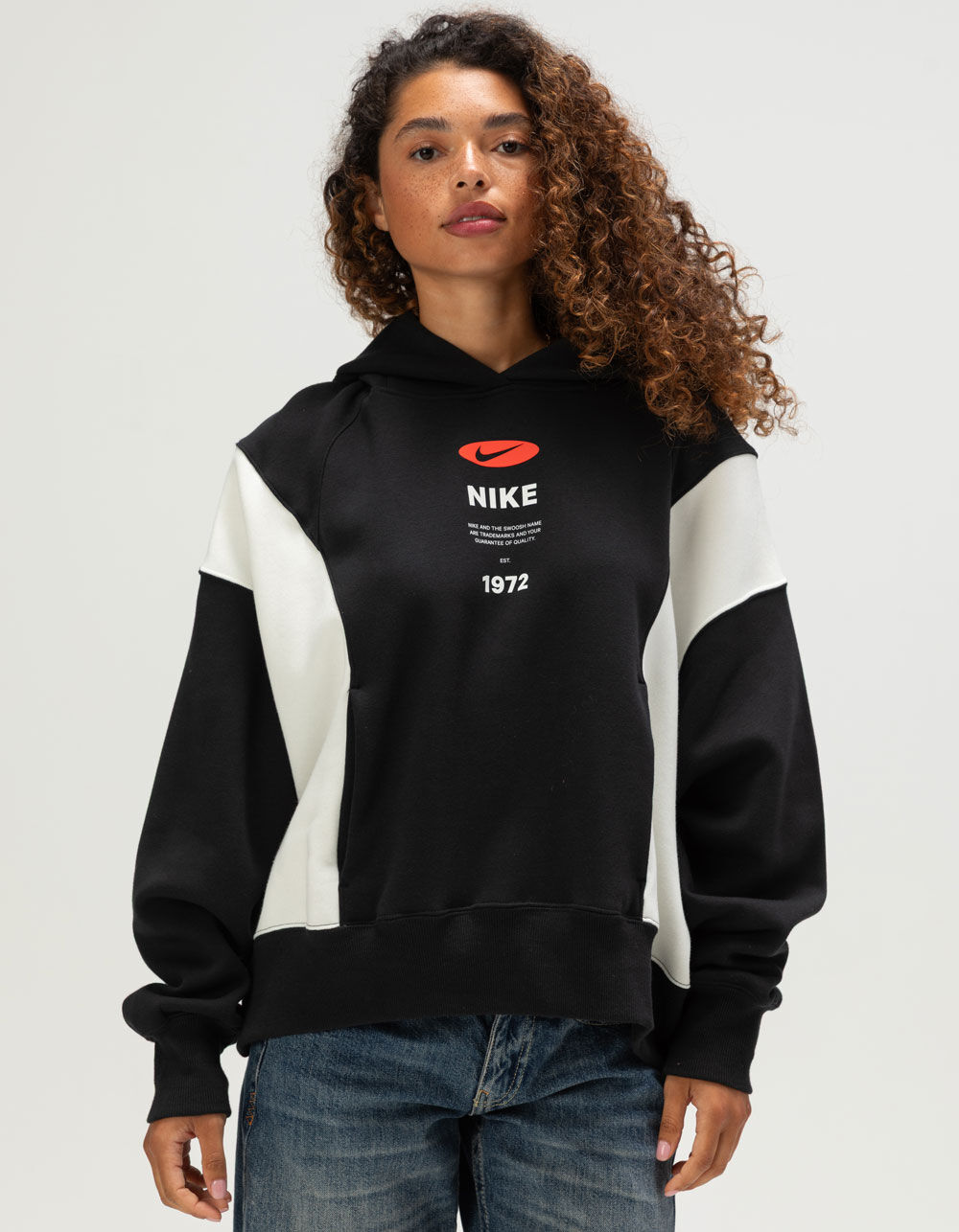 black and white womens nike hoodie