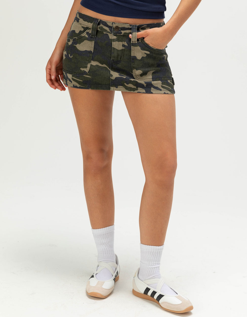 RSQ Womens Low Rise Camo Mini Skort image number 1