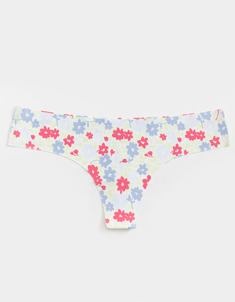 FULL TILT Lasercut Multi Floral Thong image number 0