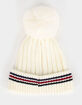 Stripe Rib Pom Beanie image number 2