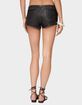 EDIKTED Lace Up Faux Leather Micro Shorts image number 3