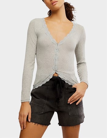 FREE PEOPLE Big Love Womens Rib Cardigan Primary Image