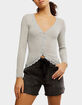 FREE PEOPLE Big Love Womens Rib Cardigan FREE PEOPLE Big Love Womens Rib Cardigan