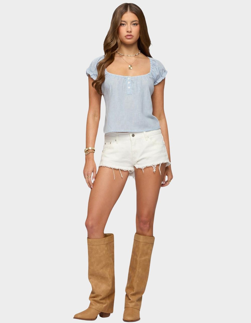 EDIKTED Rhory Pinstripe Babydoll Top image number 3