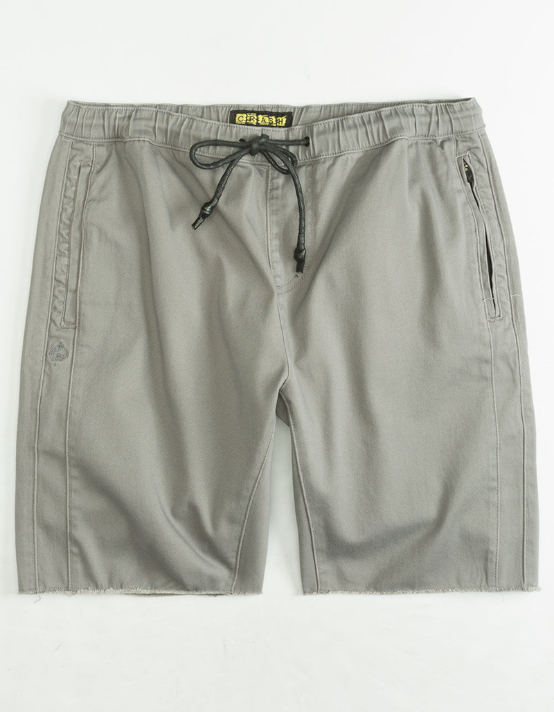 CRASH Twill Grey Mens Jogger Shorts image number 0
