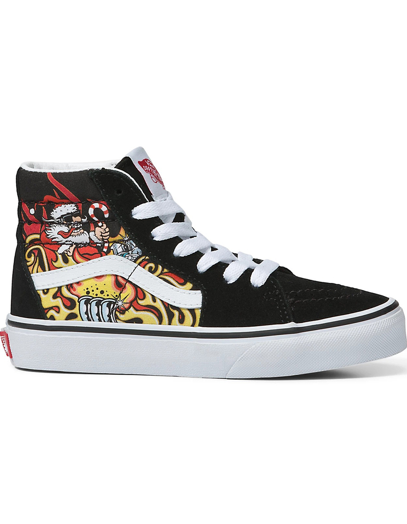 VANS Santa Flame Kids Sk8-Hi Shoes image number 1