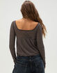 BDG Urban Outfitters Brittney Womens Long Sleeve Babydoll Top image number 4