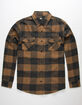 RSQ Francisco Brown Mens Flannel Shirt