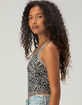VON DUTCH Snow Leopard Womens V-Neck Tank Top image number 3