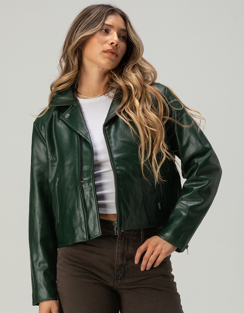 BRIXTON The Moto Womens Vegan Leather Jacket image number 0