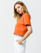 ADIDAS Trefoil Orange Womens Crop Tee image number 2